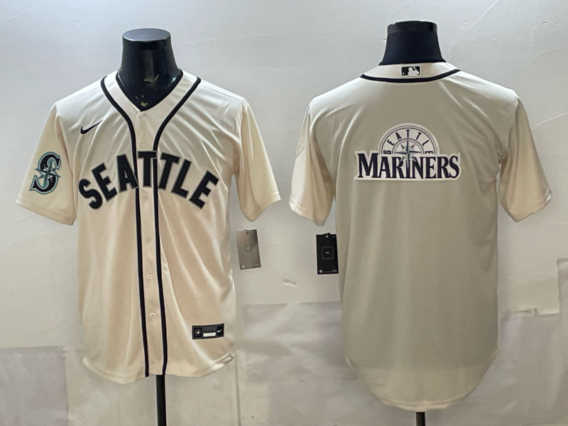 Men 2026 Seattle Mariners blank cream Nike MLB Jersey 098713